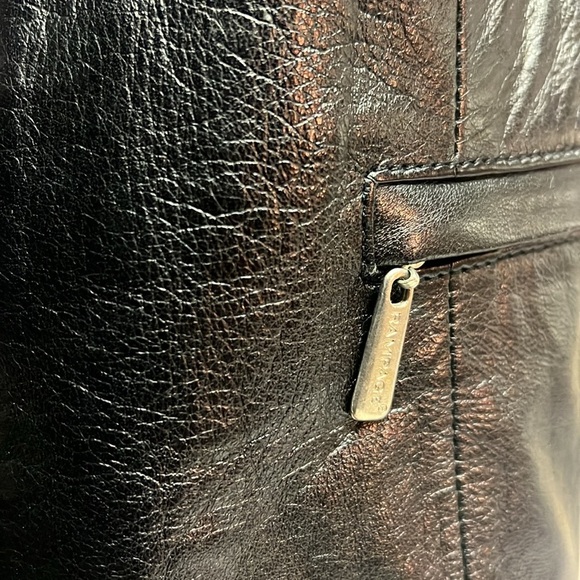 Vintage Rampage - Black Leather vest Size M y2k retro Matrix #100 - Picture 9 of 17